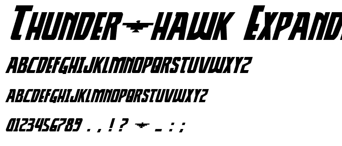 Thunder-Hawk Expanded Italic police